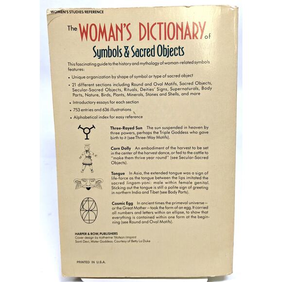 The Woman's Dictionary of Symbols & Sacred Objects Barbara G. Walker - Picture 7 of 8